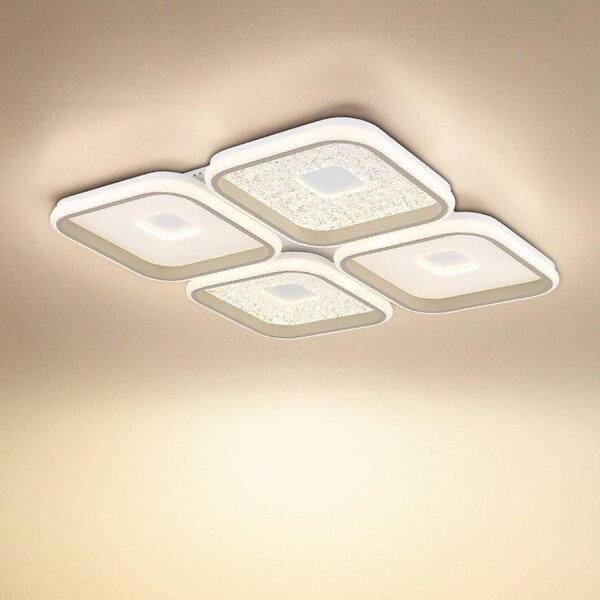 Globo Plafoniera soffitto Mosaiko, dimmerabile, Crema / Ambra, Soggiorno / Sala da pranzo, Metallo, Moderno, Plafoniera