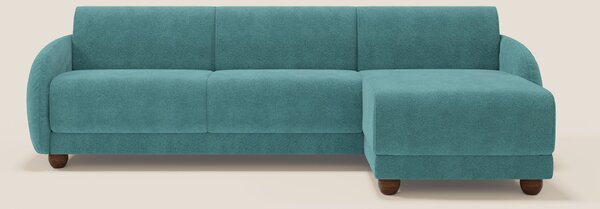 Giglio divano letto angolare con materasso alto 18 cm e penisola conte