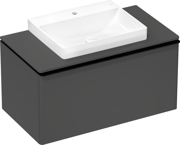 Hansgrohe Xelu Q Console avec découpe au centre, 980x550, pour vasque à poser 600x480mm, polie, 54110910, 54110910