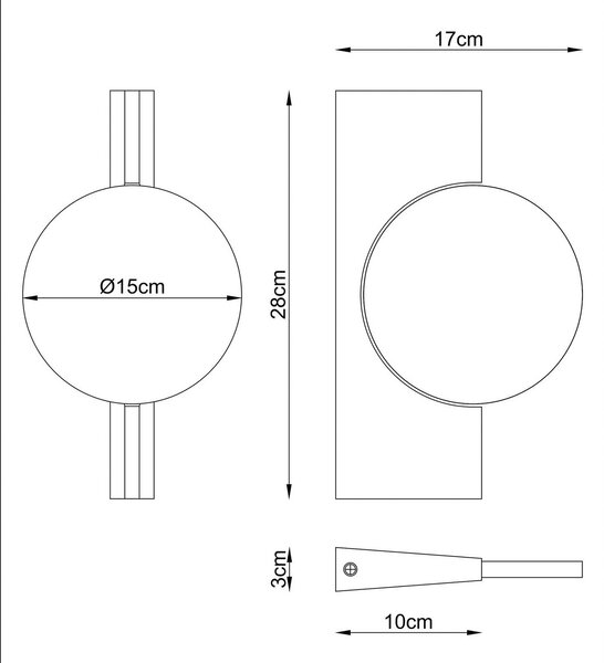 Globo Applique da parete a LED Jasper, Ottone / Oro, Soggiorno / Sala da pranzo, Metallo, Moderno, Applique a LED