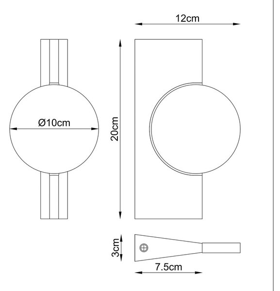 Globo Applique da parete a LED Jasper, Alluminio / Grigio / Zincato, Soggiorno / Sala da pranzo, Metallo, Moderno, Applique a LED