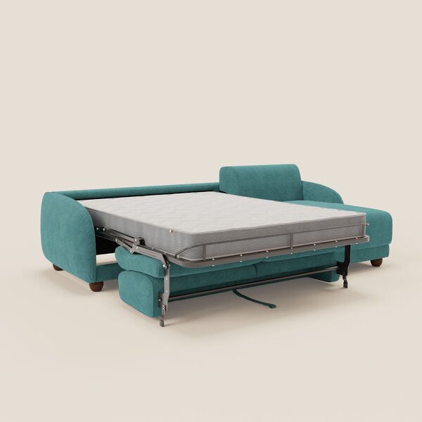 Giglio divano letto angolare con materasso alto 18 cm e penisola conte