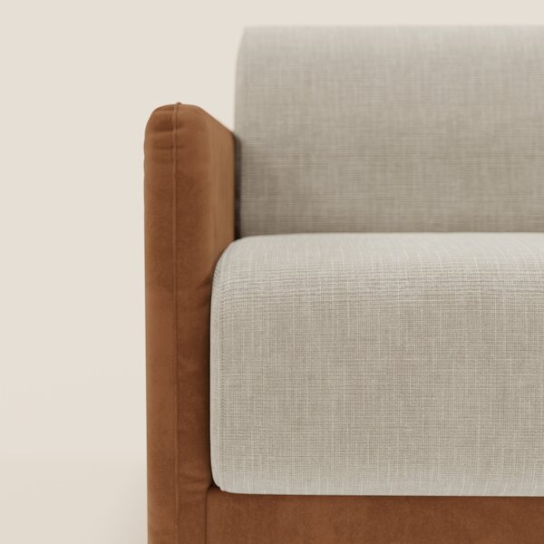 Narciso divano letto angolare con materasso alto 18 cm e penisola cont