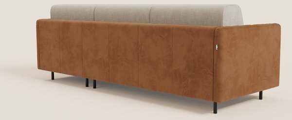 Narciso divano letto angolare con materasso alto 18 cm e penisola cont