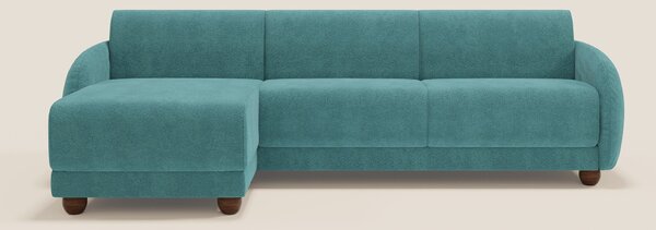 Giglio divano letto angolare con materasso alto 18 cm e penisola conte