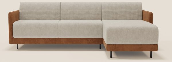 Narciso divano letto angolare con materasso alto 18 cm e penisola cont