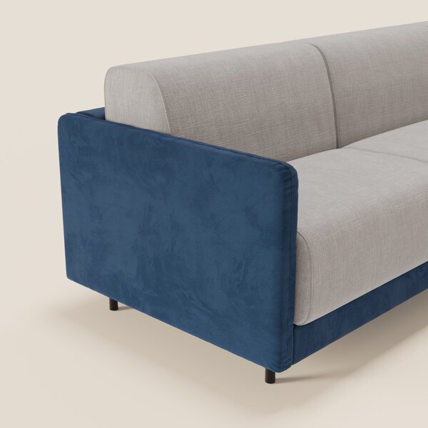 Narciso divano letto angolare con materasso alto 18 cm e penisola cont
