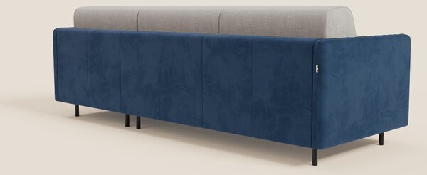 Narciso divano letto angolare con materasso alto 18 cm e penisola cont