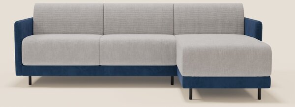 Narciso divano letto angolare con materasso alto 18 cm e penisola cont