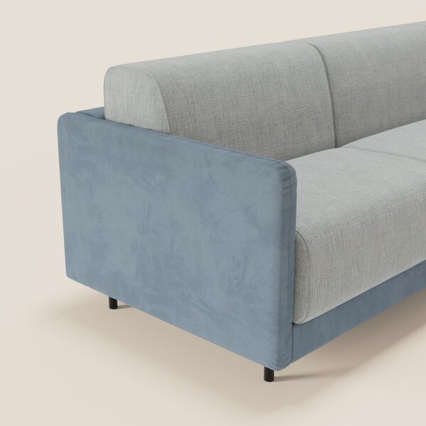 Narciso divano letto angolare con materasso alto 18 cm e penisola cont