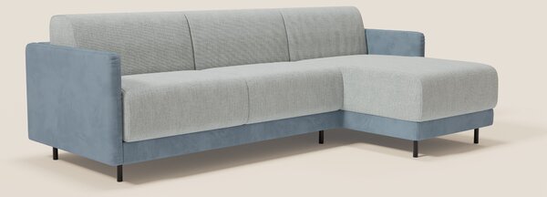 Narciso divano letto angolare con materasso alto 18 cm e penisola cont