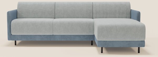 Narciso divano letto angolare con materasso alto 18 cm e penisola cont