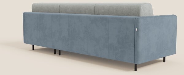 Narciso divano letto angolare con materasso alto 18 cm e penisola cont