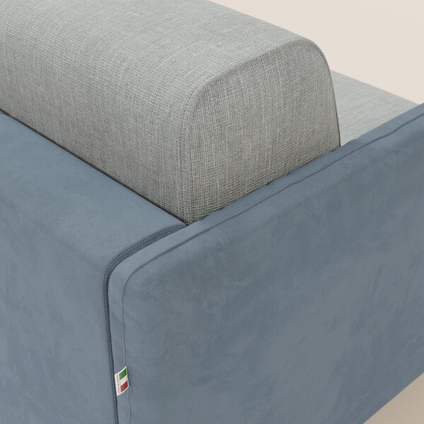 Narciso divano letto angolare con materasso alto 18 cm e penisola cont