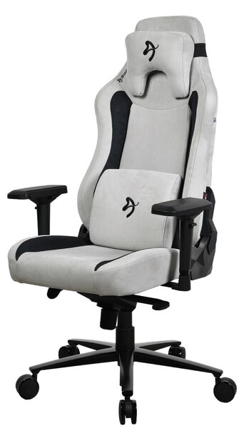 Poltrona da gaming in tessuto Arozzi Vernazza Supersoft grigio chiaro