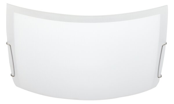 Plafoniera classico Quadra bianco, in vetro, 40x40 cm, 2 luci