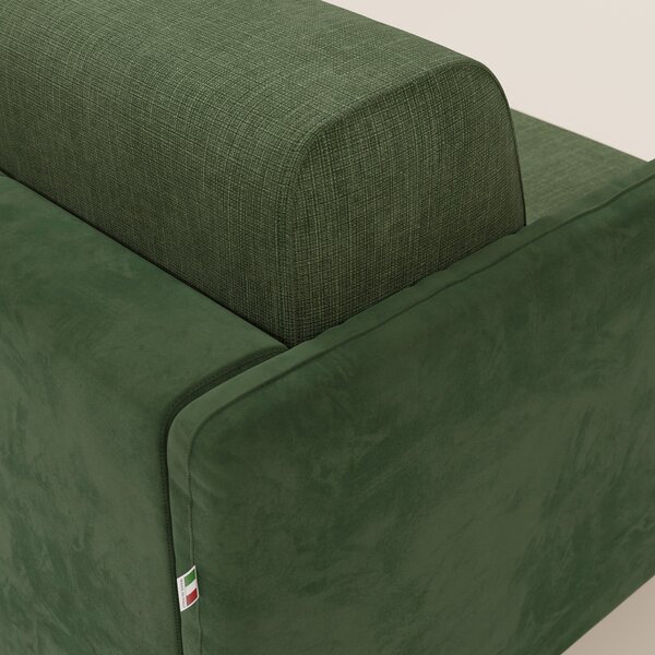 Narciso divano letto angolare con materasso alto 18 cm e penisola cont