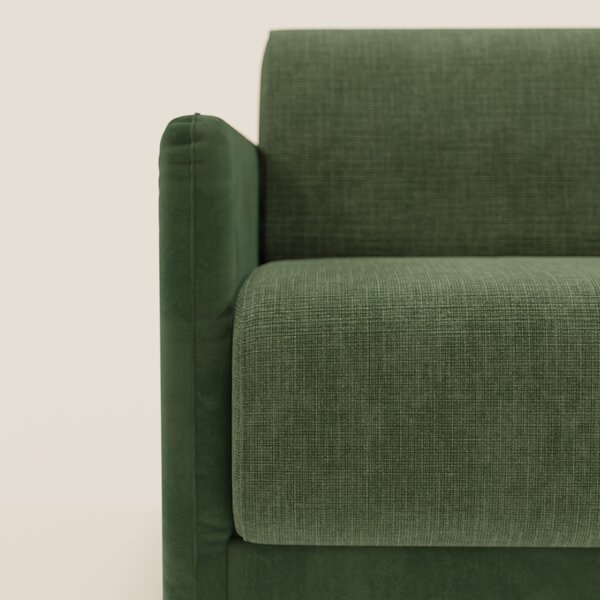 Narciso divano letto angolare con materasso alto 18 cm e penisola cont