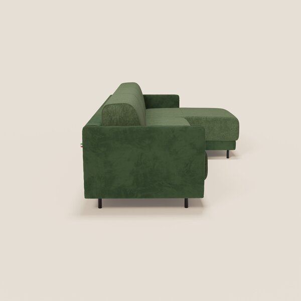 Narciso divano letto angolare con materasso alto 18 cm e penisola cont