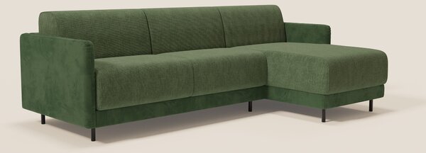 Narciso divano letto angolare con materasso alto 18 cm e penisola cont