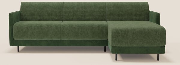Narciso divano letto angolare con materasso alto 18 cm e penisola cont