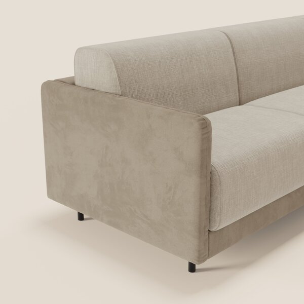 Narciso divano letto angolare con materasso alto 18 cm e penisola cont