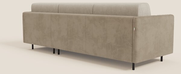 Narciso divano letto angolare con materasso alto 18 cm e penisola cont