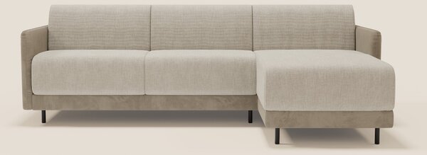 Narciso divano letto angolare con materasso alto 18 cm e penisola cont
