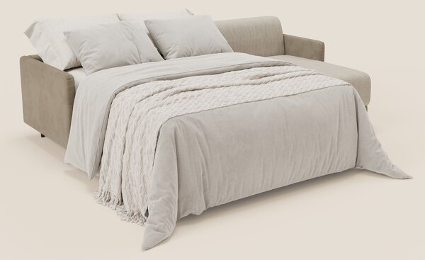 Narciso divano letto angolare con materasso alto 18 cm e penisola cont