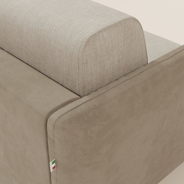 Narciso divano letto angolare con materasso alto 18 cm e penisola cont