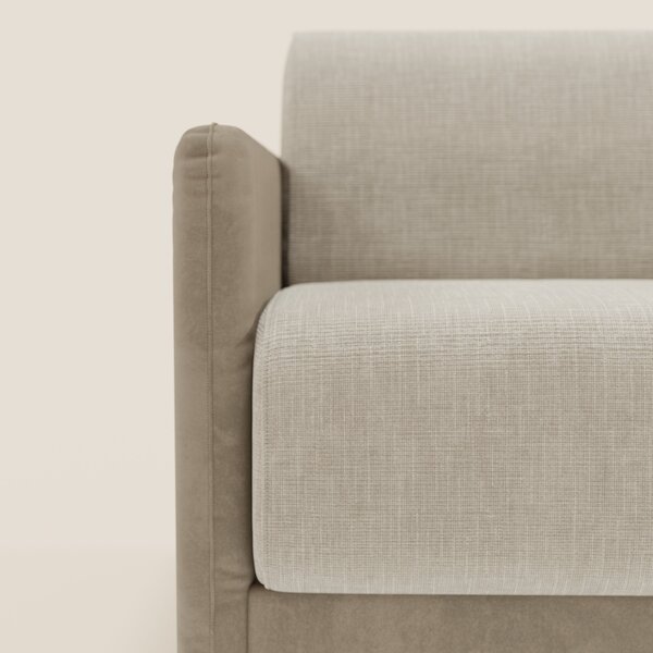 Narciso divano letto angolare con materasso alto 18 cm e penisola cont
