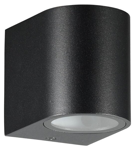 Applique da esterno Lugano nera a 1 luce