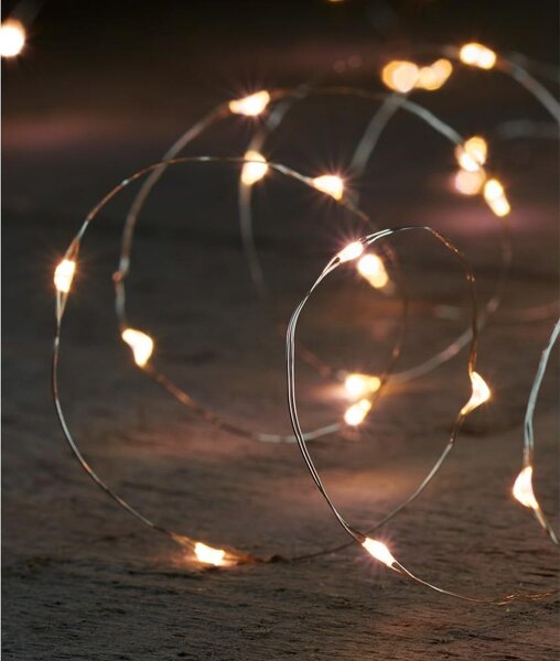 Ghirlande luminose Mini LED bianco caldo, variante 19: confezione da 2 con 40 luci