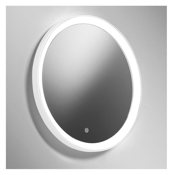 LIFERING LAMPADA SPECCHIO D58 CM LED 25W LUCE 3000K IP40 ALLUMINIO 5 COLORI INTERRUTTORE TOUCH MODERNA