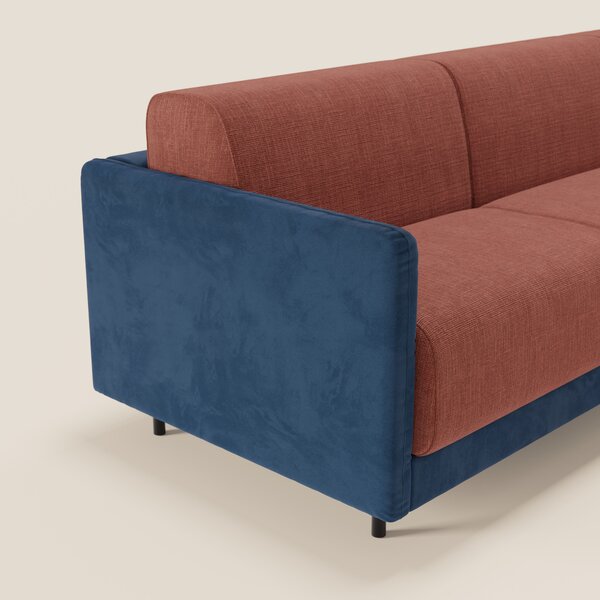 Narciso divano letto angolare con materasso alto 18 cm e penisola cont