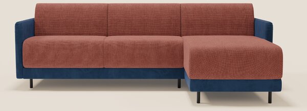 Narciso divano letto angolare con materasso alto 18 cm e penisola cont
