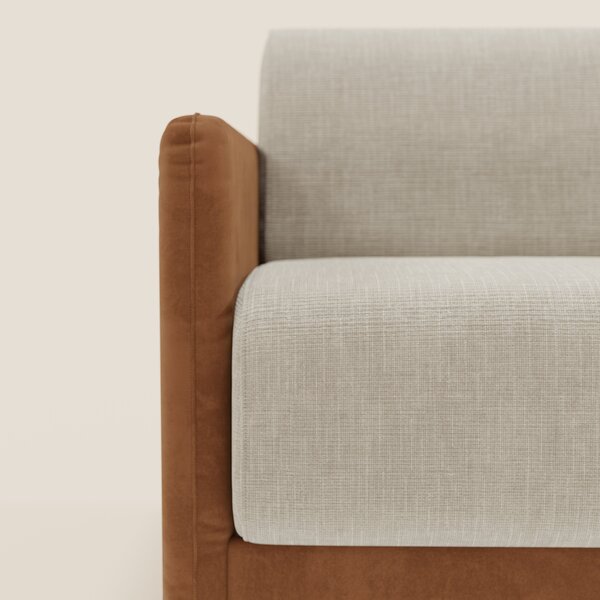 Narciso divano letto design con materasso H18 cm bicolore con struttur