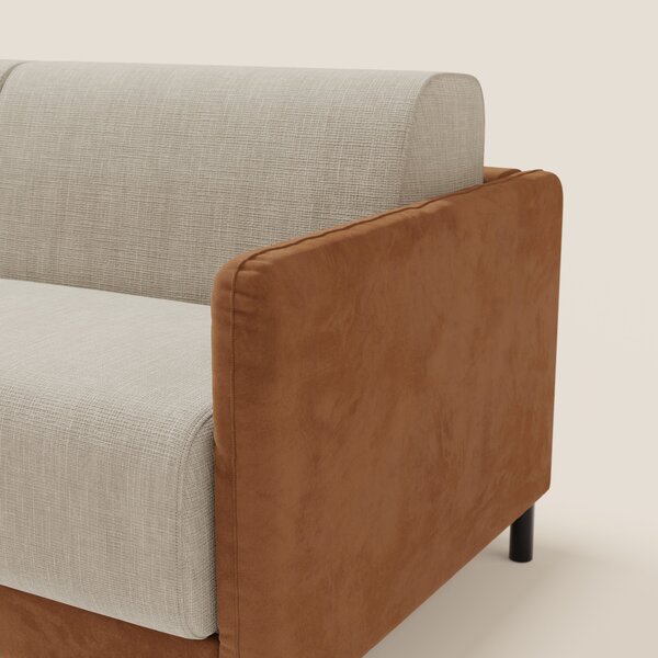 Narciso divano letto design con materasso H18 cm bicolore con struttur
