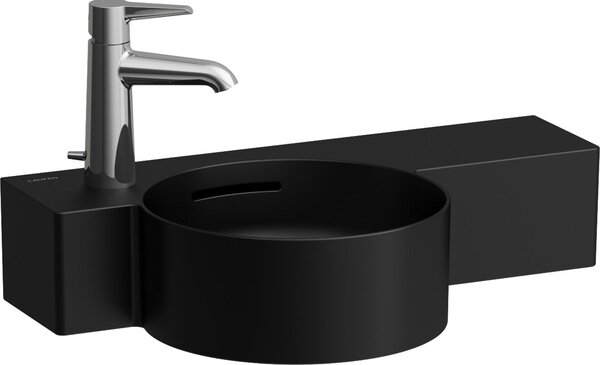LAUFEN VAL Lave-mains, 1 trou pour robinetterie à gauche, tablette à droite, avec trop-plein, coupant, 550x315mm, H8152837168111, H8152837168111