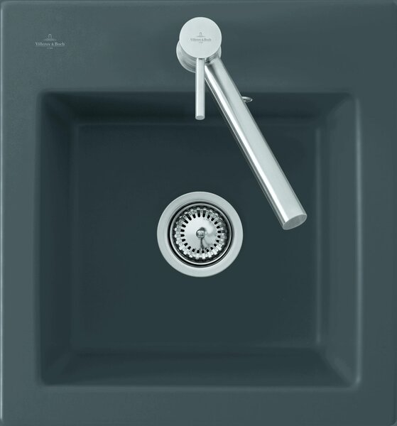 Lavello da incasso Villeroy & Boch XS FLAT SUBWAY 440 x 475 mm funzionamento manuale avorio
