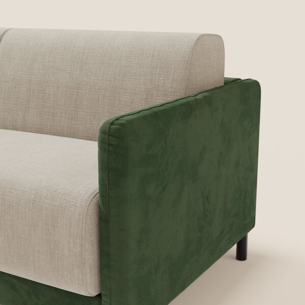 Narciso divano letto design con materasso H18 cm bicolore con struttur