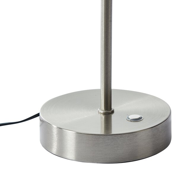 Lampada da tavolo di design in acciaio con vetro opale con LED dimmerabile - Joya