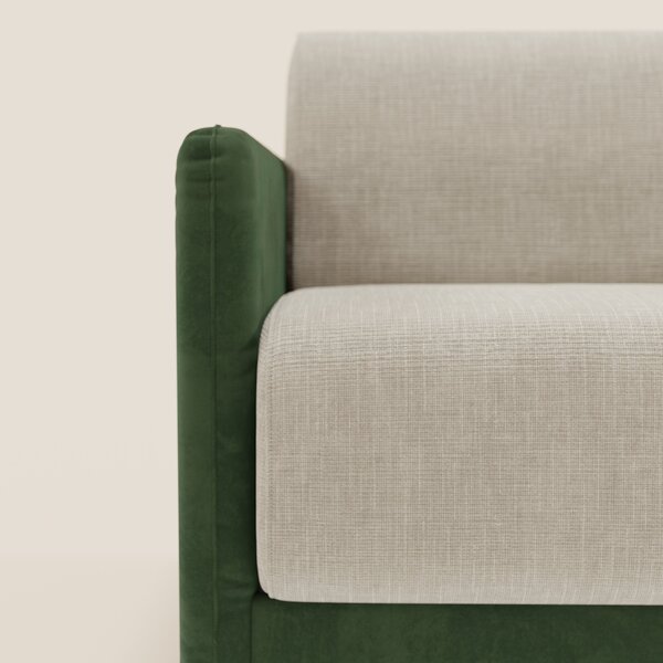 Narciso divano letto design con materasso H18 cm bicolore con struttur