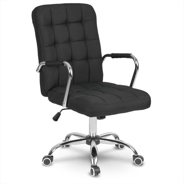 Sedia Da Ufficio In Tessuto Benton Nero