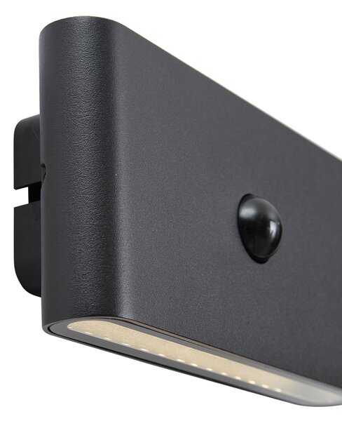Lampada da parete nera Sensore Lux Magnetico Incl. LED Ricaricabile - Batt