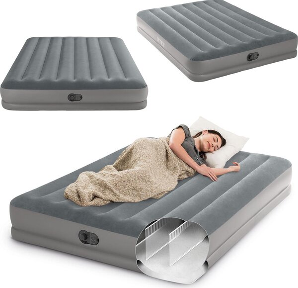 Materasso gonfiabile prestige a pompa flessibile di media altezza per 2 persone Intex 64114