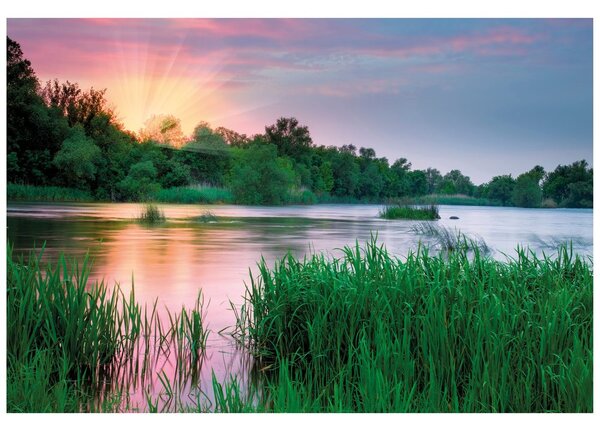 Carta da parati – Alba sul fiume