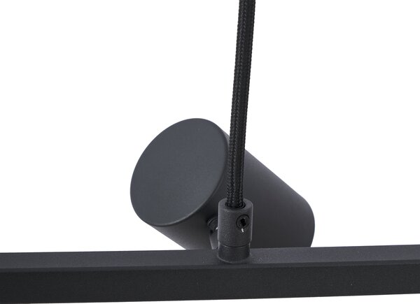 Lampada a sospensione moderna nera a 6 luci - Jeana Straight