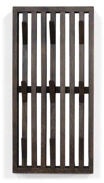 Attaccapanni da parete marrone scuro in rovere massiccio 24 cm Parco – Spinder Design