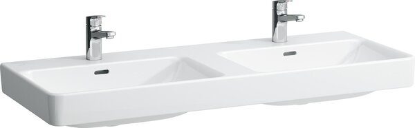 LAUFEN PRO S lavabo double, 1 trou de robinetterie, avec trop-plein, 1200x460mm, H8149664001041, H8149664001041